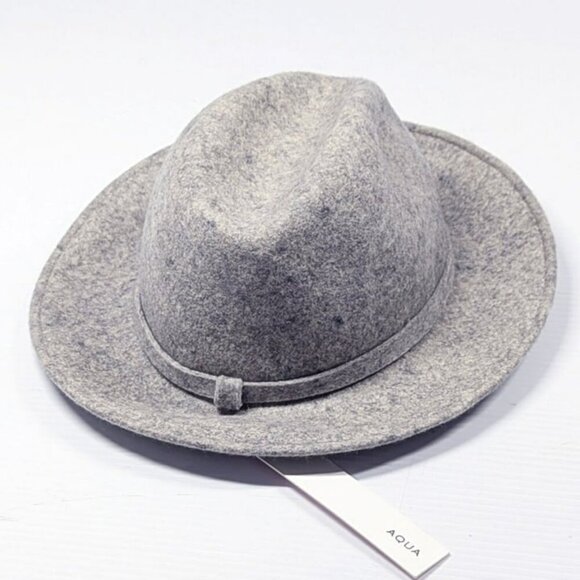 AQUA Women's Weekend Felted 100% Wool Hat Gray O/S (MSRP $98) - Picture 1 of 7